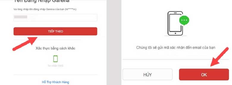 Cách đổi mật khẩu Garena không cần số điện thoại: Bước 5
