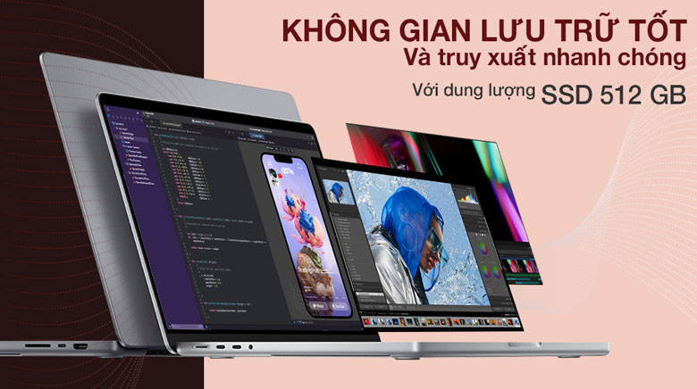 Bộ nhớ trong - Laptop Apple Macbook Pro 14 M1 Pro 512GB MKGP3SA/A 