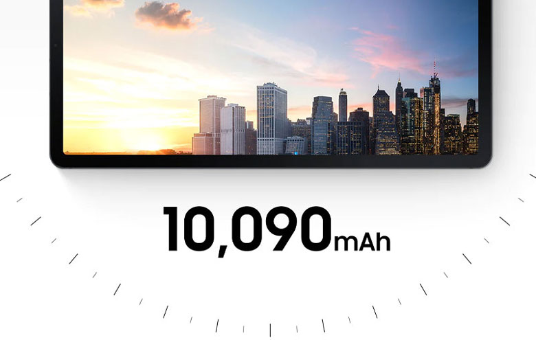 Dung lượng pin - Máy tính bảng Samsung Galaxy Tab S7 FE 4GB/64GB Light Green