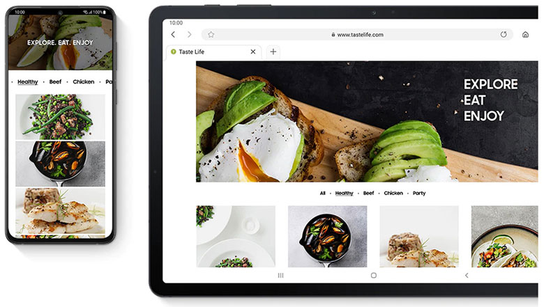 Đồng bộ với điện thoại - Máy tính bảng Samsung Galaxy Tab S7 FE 4GB/64GB Light Green