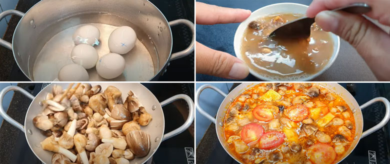 Lẩu hột vịt lộn chua cay thực hiện đơn gỉan