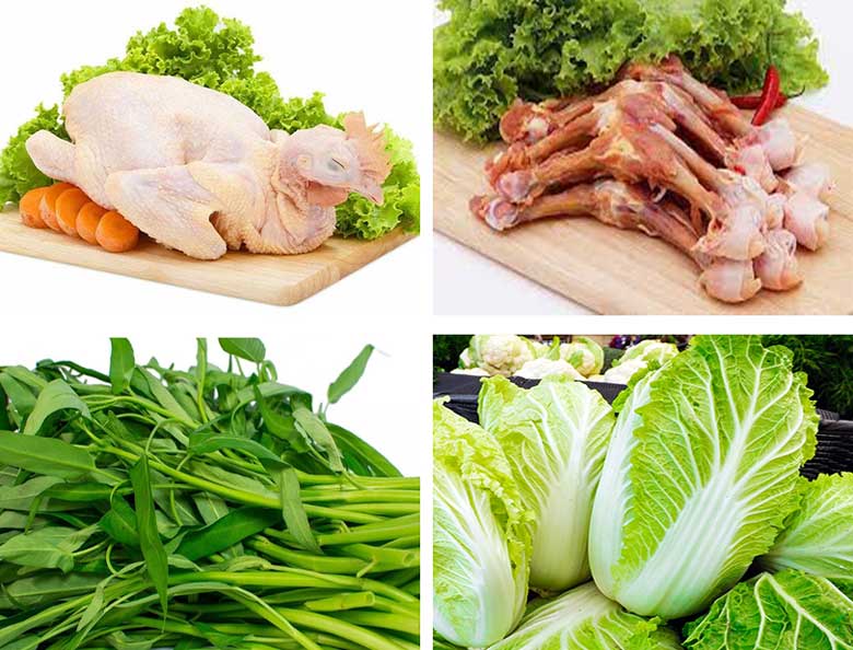 Cách làm lẩu gà chanh ớt với các nguyên liệu