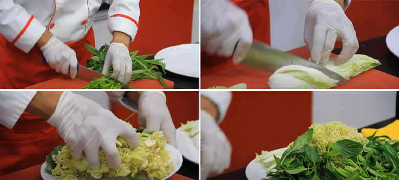 Cách nấu lẩu gà chanh ớt sơ chế rau