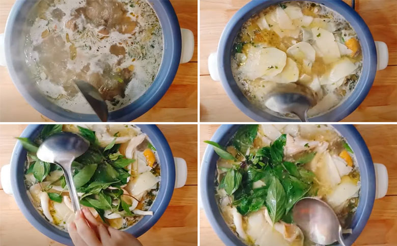 Lẩu gà lá quế cùng thưởng thức