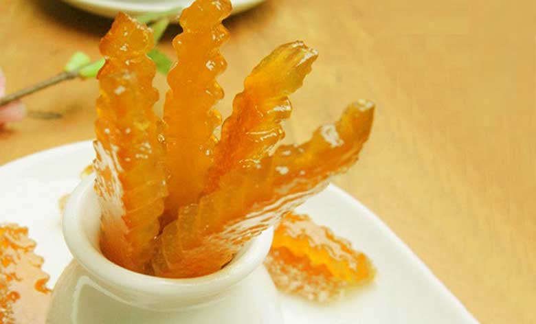 Cách làm mứt vỏ cam mật ong dẻo: Thành phẩm