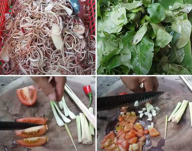 Cách nấu lẩu lươn lá giang sơ chế các nguyên liệu khác