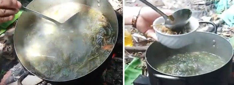 Thưởng thức món lẩu lươn lá giang