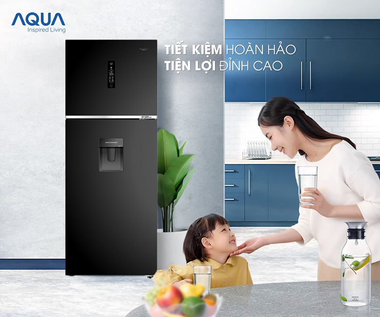 Tủ lạnh Aqua Inverter 318 lít AQR-T369FA(WBS) - tiết kiệm điện
