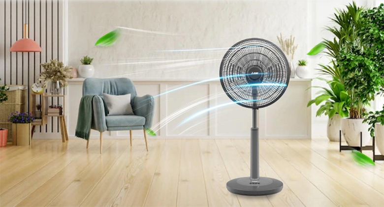 Làm mát nhanh chóng - Quạt lửng Mitsubishi R16A-GC CY-GY màu xám đậm