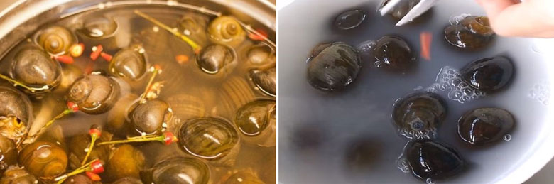 Cách làm chả ốc nướng giấy bạc phải ngâm ốc