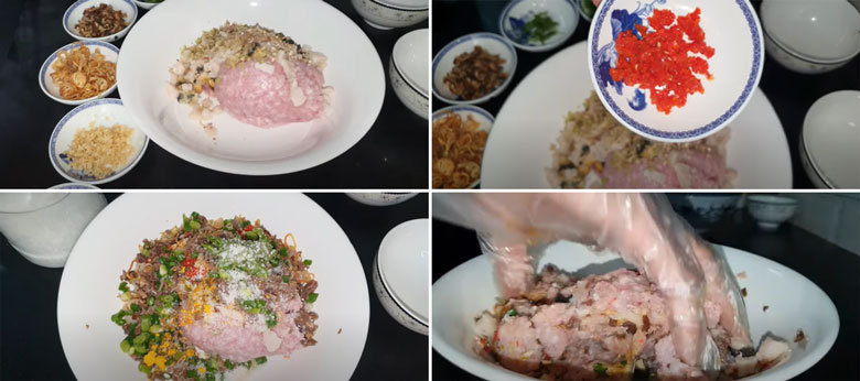 Cách làm chả ốc nướng giấy bạc trộn nguyên liệu