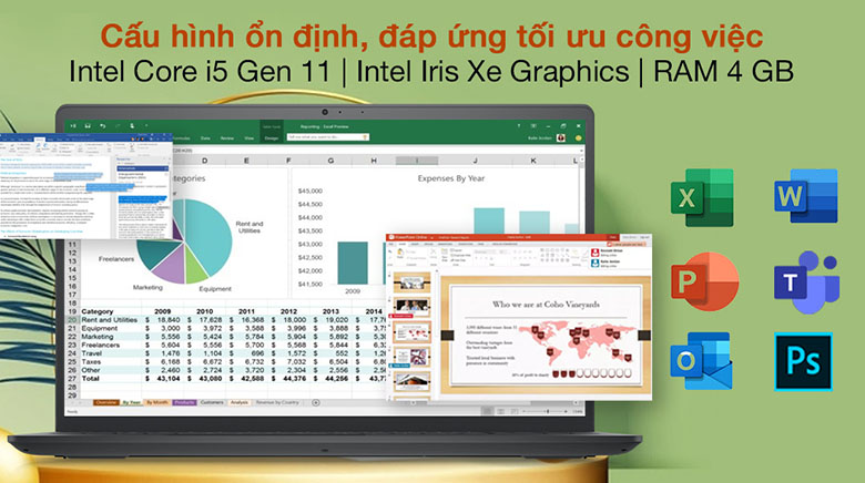 Hiệu năng mượt mà - Laptop Dell Inspiron 15 3511 P112F001DBL