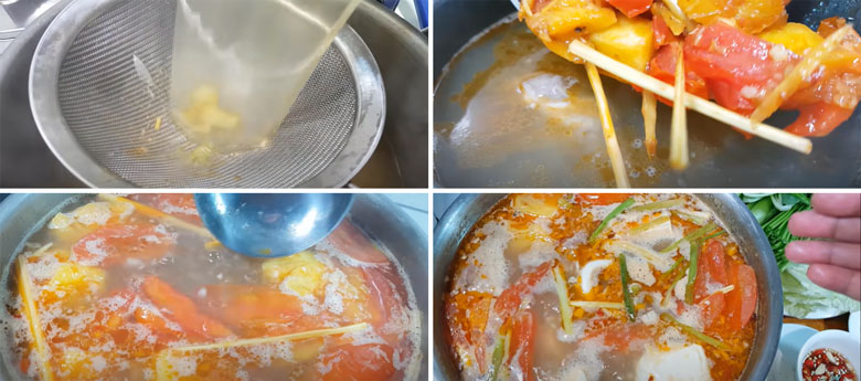 Cách nấu lẩu tôm mực thưởng thức