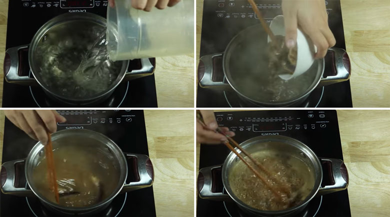 Cách nấu lẩu mắm cá linh mang đi nấu mắm cá linh