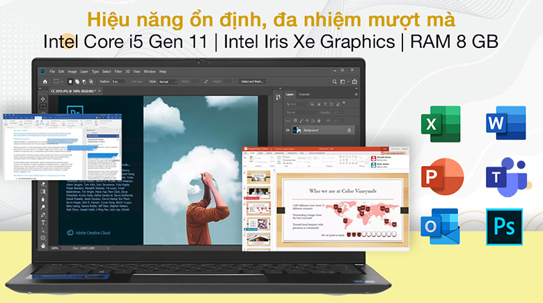 Hiệu năng mượt mà - Laptop Dell Vostro 5410 V4I5214W