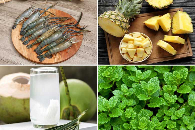 Cách nấu lẩu tôm càng xanh gồm các nguyên liệu