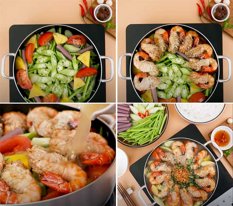 Thưởng thức lẩu tôm càng