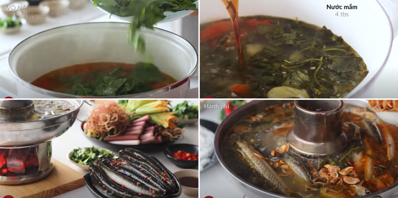 Cách làm lẩu cá kèo lá giang thưởng thức