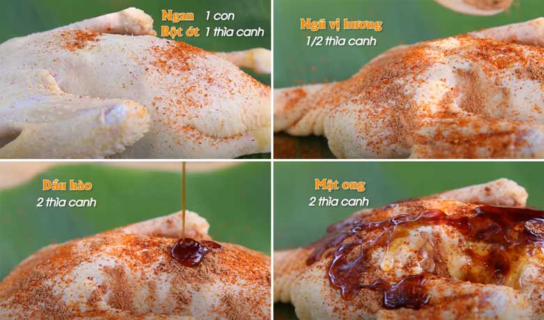 Cách làm món thịt ngan nướng ngũ vị hương ướp thịt ngan