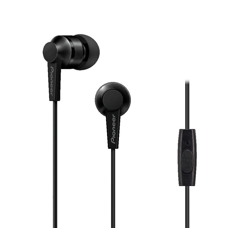 Thiết kế cao cấp - Tai nghe Pioneer nhét tai có mic SE-C3T(B)CU Đen