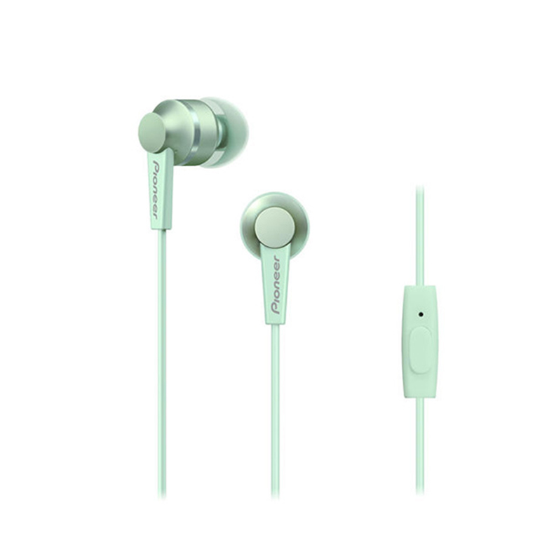 Âm thanh sống động - Tai nghe Pioneer nhét tai có mic SE-C3T(GR)CU Xanh ngọc