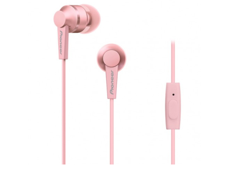Âm thanh sống động - Tai nghe Pioneer nhét tai có mic SE-C3T(P)CU Hồng