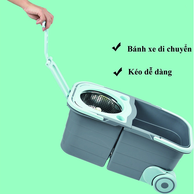 Bộ chổi lau nhà xoay 360 độ Mclean M30 có bánh xe