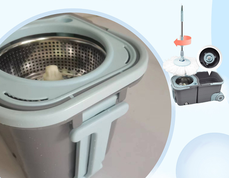 Bộ chổi lau nhà xoay 360 độ Mclean M30 lồng giặt inox