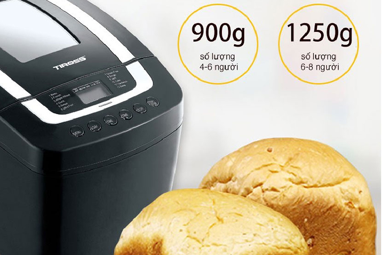 lựa chọn trọng lượng-Máy làm bánh mỳ Tiross TS8230