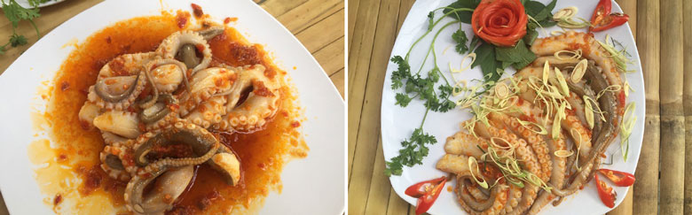 Cách làm món bạch tuộc nướng nướng đá ướp bạch tuộc