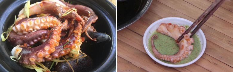 Cách làm món bạch tuộc nướng nướng đá thưởng thức