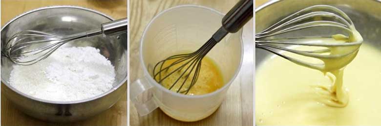 Mứt dâu tằm ăn với gì: Bánh canpake dâu tằm - Làm hỗn hợp bánh