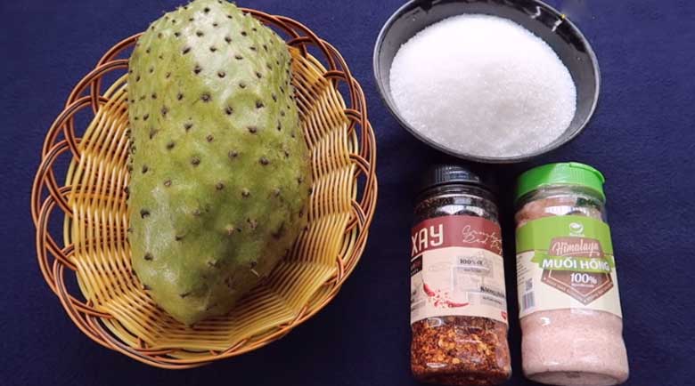 Cách làm mứt mãng cầu muối ớt: Nguyên liệu