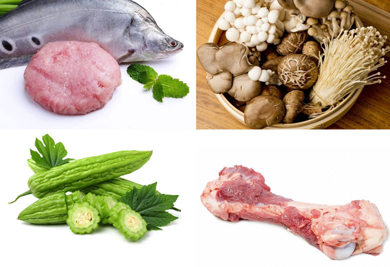 Nguyên liệu làm lẩu cá thác lác khổ qua