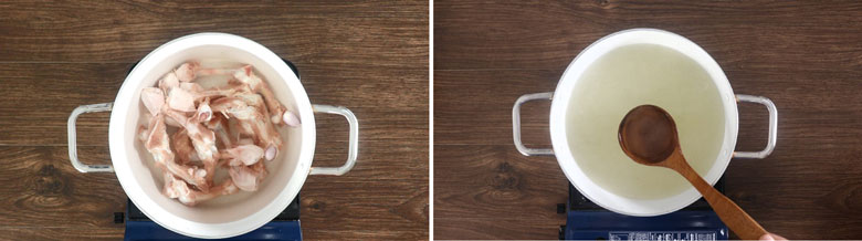 Cách nấu lẩu khổ qua cá thác lác hầm xương