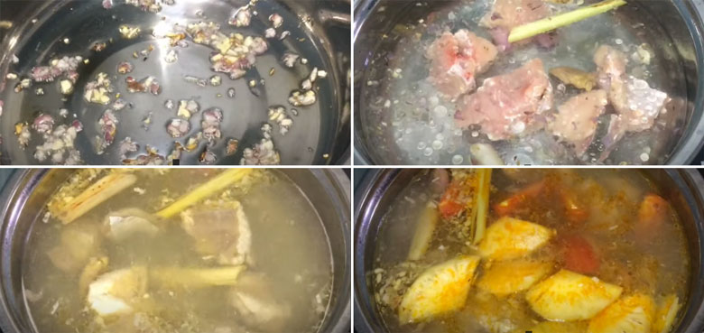 Cách nấu lẩu cá basa làm nước lẩu