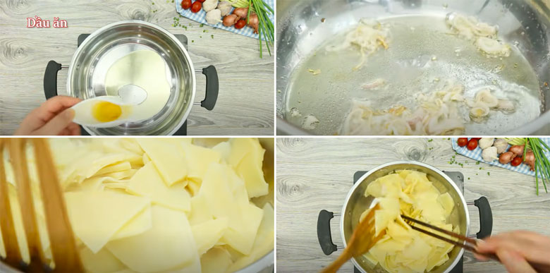 Cách nấu lẩu cá diêu hồng măng chua đi xào măng