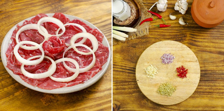 Cách làm lẩu bò nhúng mẻ cần chế biến nguyên liệu