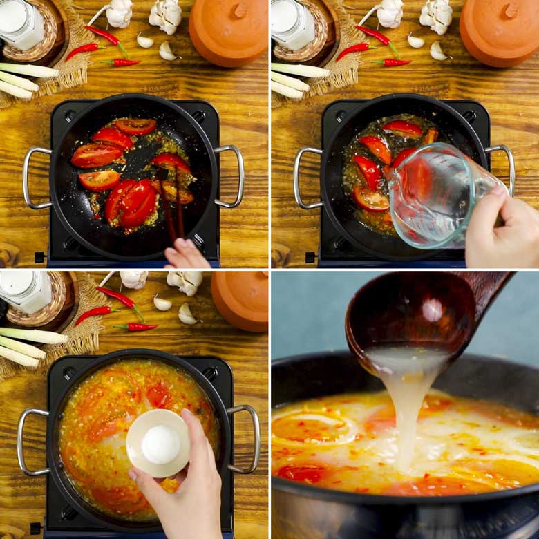 Cách làm lẩu bò nhúng mẻ cần nấu nước lẩu