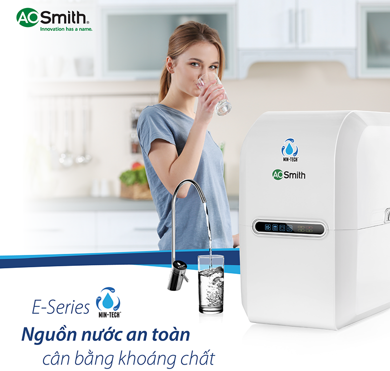 Máy lọc nước RO tạo khoáng A.O SMITH E3 có công nghệ mintech