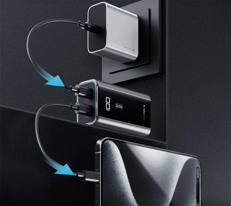 Đa chuẩn sạc nhanh linh hoạt - Sạc dự phòng Cuktech 55W 6000mAh CUKPB060GLSL PB060