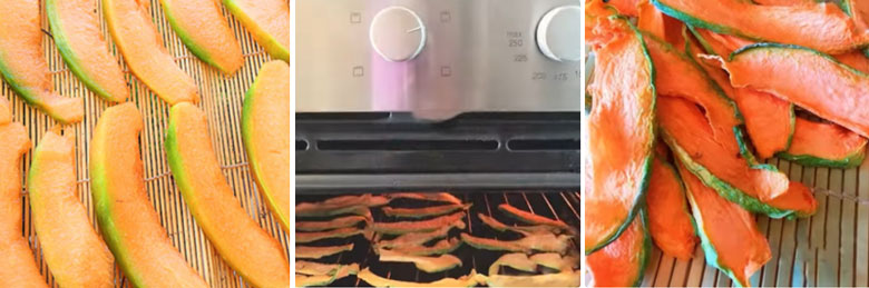 Cách làm mứt dưa lưới sấy dẻo: Sấy mứt