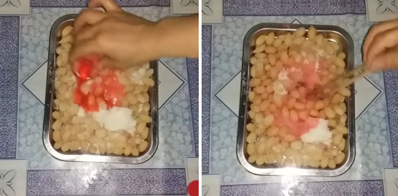 Cách làm mứt cau kiểng không cần sên: Ướp đường