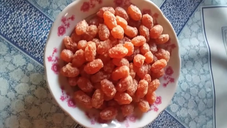 Cách làm mứt cau kiểng không cần sên: Thành phẩm