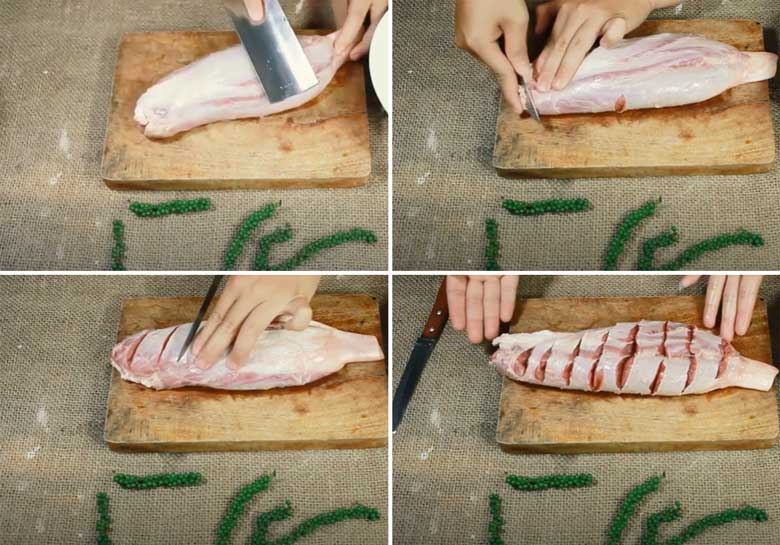 Cách làm bắp bò nướng sơ chế bắp bò