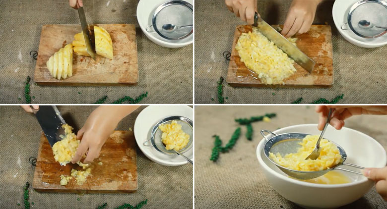 Cách làm bắp bò nướng sơ chế dứa