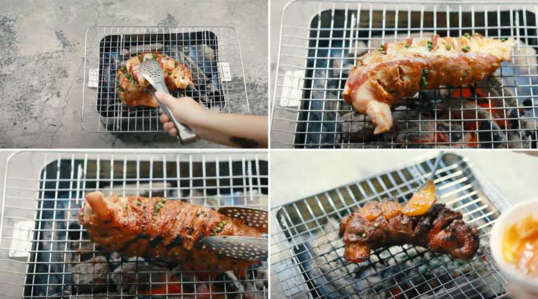 Cách làm bắp bò nướng mang bắp bò đi nướng