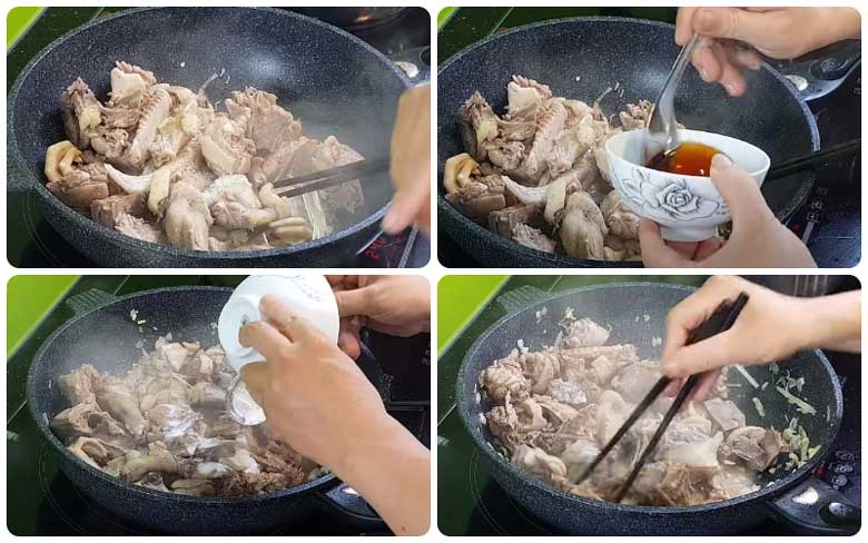 Cách làm lẩu vịt om sấu đi xào trước thịt vịt
