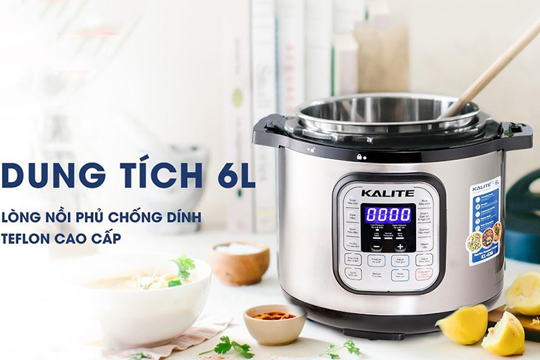 Dung tích-Nồi áp suất điện Kalite 6 lít KL-636