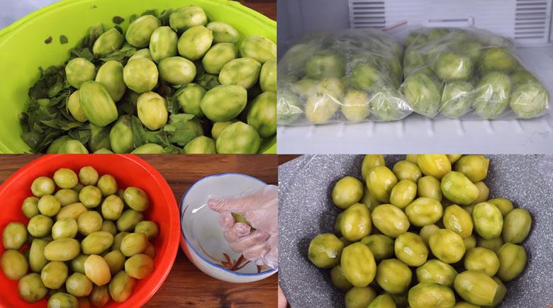 Cách làm mứt cóc cay: Sơ chế